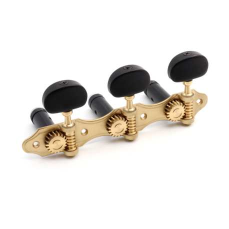 APARICIO MÉCANIQUES CLASSIQUE "MURCIA" SATIN / AXES NOIR / BOUTONS ÉBÈNE