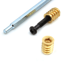 NECTITE® HUMBUCKER PICKUP SCREWS AND INSERTS METRIC BLACK (4pcs)