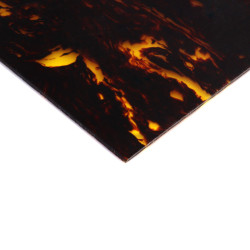 PICKGUARD BLANK CELLULO FOR ACOUSTIC GUITAR 300 x 250 x 1.5mm BROWN TORTOISE