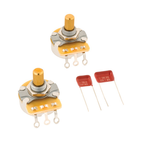 FENDER® TELECASTER® SOLID SHAFT POTENTIOMETER AND CAPACITOR KIT