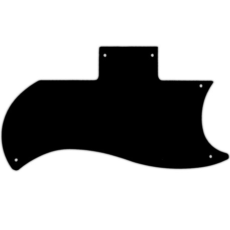 WD® PICKGUARD HALF FACE FOR GIBSON® SG® 5 PLY BLACK