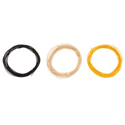 FENDER® PURE VINTAGE CLOTH WIRE, 22 AWG, BLACK, WHITE, YELLOW (3x 4.50m)