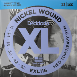 D'ADDARIO® XL NICKEL CORDES GUITARE ÉLECTRIQUE EXL116, 011-052