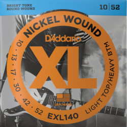 D'ADDARIO® XL NICKEL CORDES GUITARE ÉLECTRIQUE EXL140, 010-052