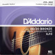 D'ADDARIO® 80/20 BRONZE ACOUSTIC GUITAR STRINGS EJ13, 011-052