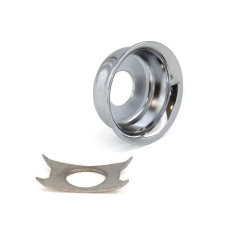 TELE JACK PLATE VINTAGE CHROME AV BUTEE (AP)