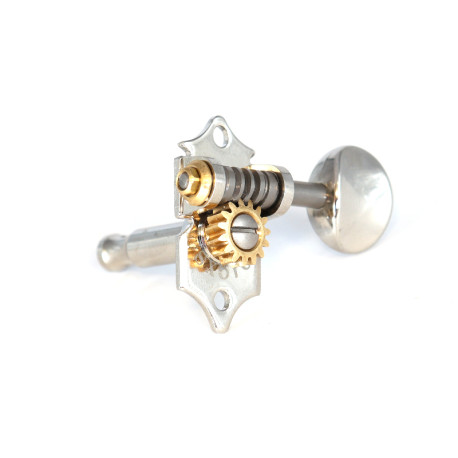 ! DISCONTINUED ! GOTOH® MACHINE HEADS SXB510V 3+3 ROUND BUTTON 1:15 NICKEL