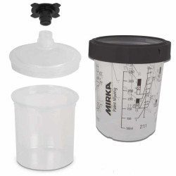 MIRKA® DISPOSABLE PAINT CUPS 400ml PACK WITH 125µm FILTERS (50pcs)