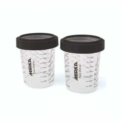 MIRKA® PAINT CUPS 180ml FOR SPRAY GUN WITH COLLAR (2pcs)