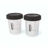 MIRKA® PAINT CUPS 180ml FOR SPRAY GUN WITH COLLAR (2pcs)
