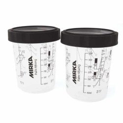 MIRKA® PAINT CUPS 400ml FOR SPRAY GUN WITH COLLAR (2pcs)