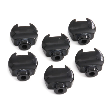 ! DISCONTINUED ! SCHALLER® BANJO B4 MACHINE HEAD BUTTONS BLACK (6pcs)