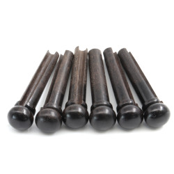 CHEVILLES ÉBÈNE GUITARE ACOUSTIQUE SANS POINT 5.3mm (6pcs)