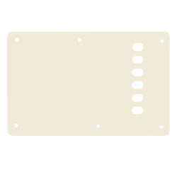 ! DISC ! WD® CUSTOM PICKGUARD PLAQUE ARRIÈRE STRAT® E-e 56mm 1 PLI CRÈME ÉPAIS