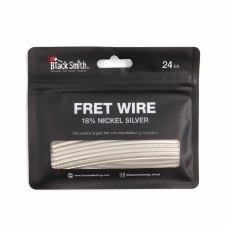 BLACKSMITH® FRETTES 18% NICKEL SILVER 2.4 x 1.20mm TIGE 92mm RADIUS 12" (24pcs)