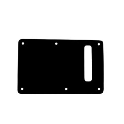 WD® CUSTOM PICKGUARD STRAT® BACK PLATE WITH SLOT 1 PLY MATTE BLACK