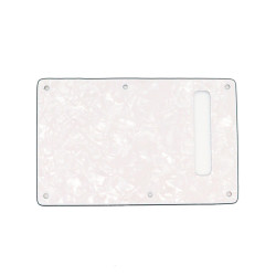 WD® CUSTOM PICKGUARD STRAT® BACK PLATE WITH SLOT 4 PLY WHITE PEARL