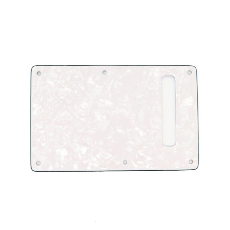 WD® CUSTOM PICKGUARD STRAT® BACK PLATE WITH SLOT 4 PLY WHITE PEARL