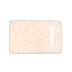 WD® CUSTOM PICKGUARD STRAT® BACK PLATE WITH SLOT 4 PLY CREAM PEARL