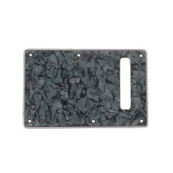 WD® CUSTOM PICKGUARD STRAT® BACK PLATE WITH SLOT 4 PLY DARK BLACK PEARL