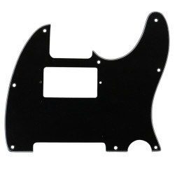 WD® CUSTOM PICKGUARD TELE® HUMBUCKER 8 TROUS 3 PLIS NOIR