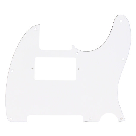 WD® CUSTOM PICKGUARD TELE® HUMBUCKER 8 TROUS 3 PLIS BLANC