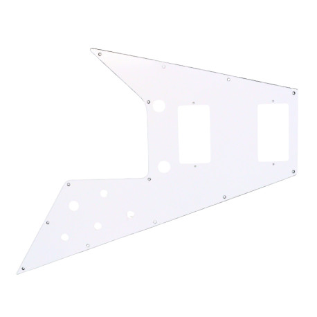 WD® CUSTOM PICKGUARD FLYING V® 67' REISSUE 3 PLIS BLANC