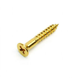 GOTOH® VIS CHEVALET TELE® WS-09 3.8 x 25mm TÊTE PLATE DORÉ (20pcs)