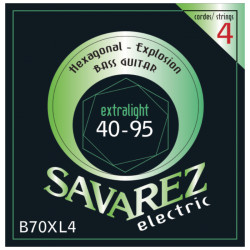 SAVAREZ® HEXAGONAL EXPLOSION CORDES BASSE ÉLECTRIQUE 4 CORDES 040-095