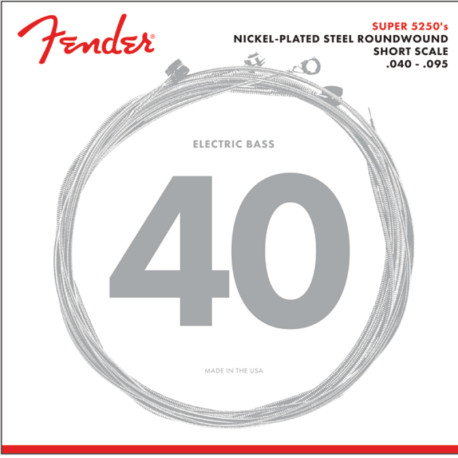 FENDER® SUPER 5250' CORDES DE BASSE SHORT SCALE NICKEL 040-095