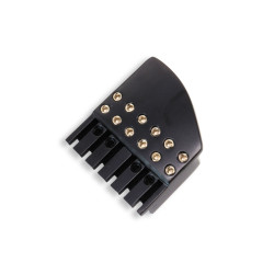 DERJUNG® PIÈCE DE TÊTE ARRONDIE GUITARE 6 CORDES 42 x 46.5mm NOIR