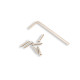 DERJUNG® PIÈCE DE TÊTE GUITARE 6 CORDES 42 x 18mm CHROME