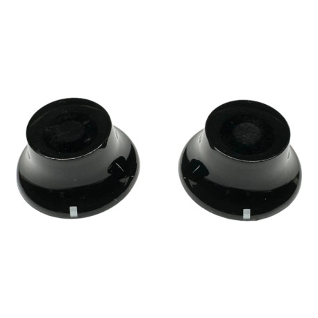 AXLABS® BELL KNOBS FOR METRIC POTS NO NUMBERS BLACK (2pcs)