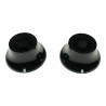 AXLABS® BELL KNOBS FOR METRIC POTS NO NUMBERS BLACK (2pcs)