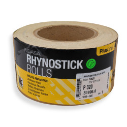 INDASA® RHYNOSTICK® PLUS LINE ROULEAU DE PAPIER ABRASIF ADHÉSIF P320 (25m)