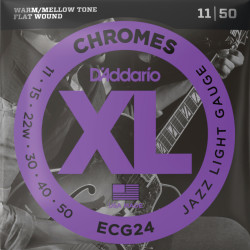 D'ADDARIO® XL CHROMES CORDES GUITARE ÉLECTRIQUE FILETS PLATS 011-050