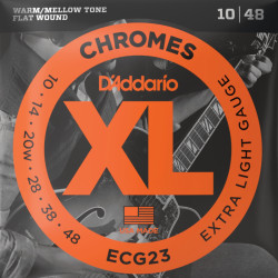 D'ADDARIO® XL CHROMES CORDES GUITARE ÉLECTRIQUE FILETS PLATS 010-048