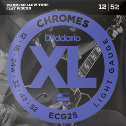 D'ADDARIO® XL CHROMES CORDES GUITARE ÉLECTRIQUE FILETS PLATS 012-052