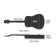 ! B-STOCK ! BOBLEN® ÉTUI GUITARE ÉLECTRIQUE FORME POIRE VELOURS - TWEED