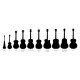 ! B-STOCK ! BOBLEN® ÉTUI GUITARE ÉLECTRIQUE FORME POIRE VELOURS - TWEED