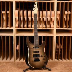 MARCEAU GUITARS® FASCINANTE FLAMED TOP AND NECK BLACK BURST GLOSS