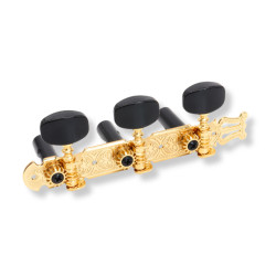 DER JUNG® MÉCANIQUES CLASSIQUE 3+3 LYRE AXE ET BOUTON NOIR DORÉ