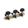 DER JUNG® MÉCANIQUES CLASSIQUE 3+3 DROITE BOUTON NOIR LAITON VIEILLI