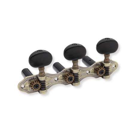 DER JUNG® MÉCANIQUES CLASSIQUE 3+3 HAUSER BOUTON ET AXE NOIR LAITON VIEILLI
