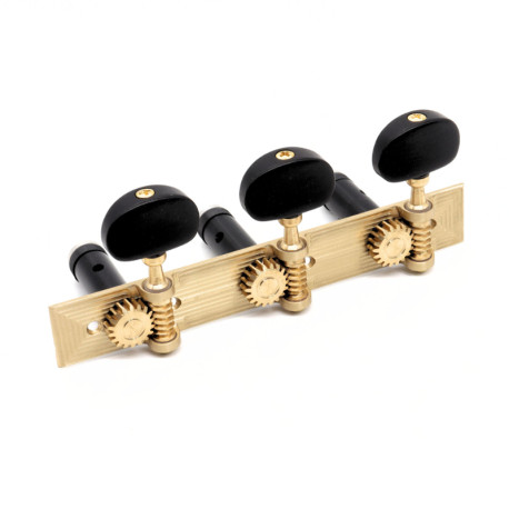 APARICIO MÉCANIQUES CLASSIQUE "TERUEL" SATIN / AXE NOIR / BOUTON ÉBÈNE
