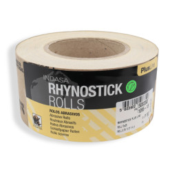 INDASA® RHYNOSTICK® PLUS LINE ROULEAU DE PAPIER ABRASIF ADHÉSIF P180 (25m)
