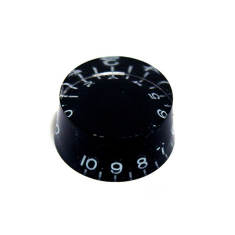BOUTONS SPEED KNOBS GAUCHER POTENTIOMÈTRES MÉTRIQUES NOIR (Vrac 10pcs)