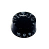 BOUTONS SPEED KNOBS GAUCHER POTENTIOMÈTRES MÉTRIQUES NOIR (Vrac 10pcs)