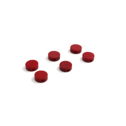 ! DEALS ! BOUTONS MÉCANIQUES RONDS 5.2 x 14.5mm ROUGE CARMIN (6pcs)