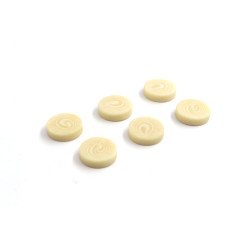 ! DEALS ! BOUTONS MÉCANIQUES RONDS 5 x 20mm IVOIRE (6pcs)